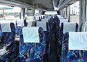 Interior of long distance bus